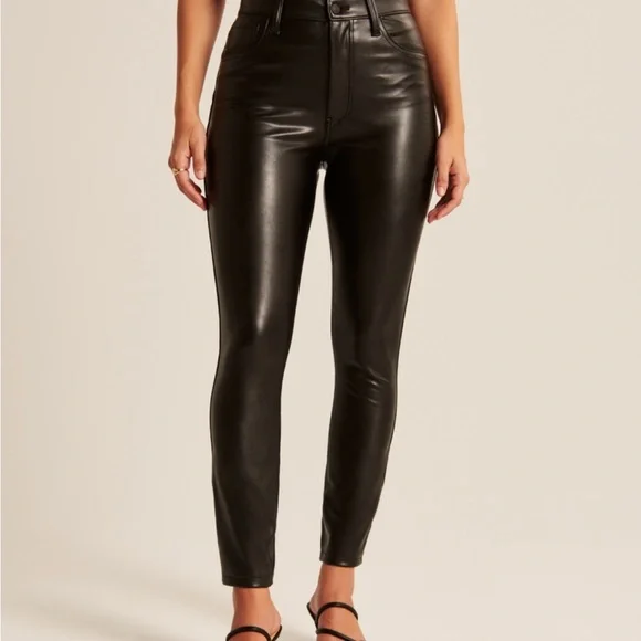 Vegan Leather High Rise Skinny Pants - Picture 5 of 7